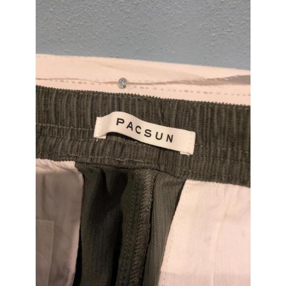 Pacsun Stylish Olive Green Loose Cargo Pants with Drawstring Medium 33x28 - Picture 6 of 10